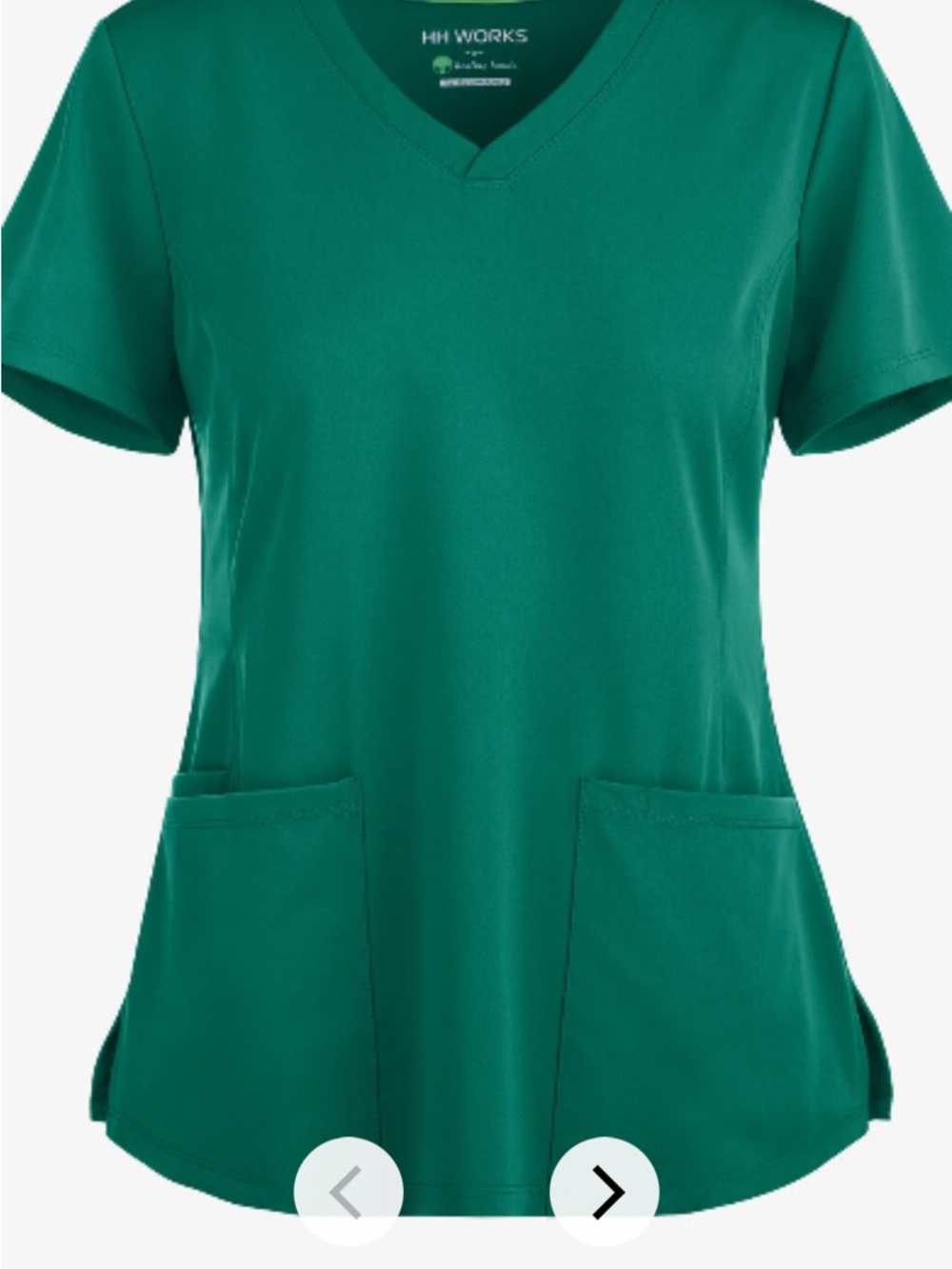 healing hands Women's V-Neck Scrub Top in Teal Green